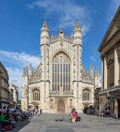 The exterior of Bath Abbey from the west