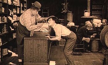 Roscoe Arbuckle und Buster Keaton in The Butcher Boy