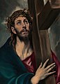 Christ Carrying the Cross detail, Jesus with Crown of Thorns by El Greco, 1580