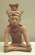 Ceramiczna figurka kobiety, kultura El Tajín, Meksyk, 700-900 n.e.