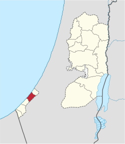 Location of Gaza Governorate