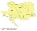 Mapa di Stats Unids de la Granda Austria segond ol proponir de Popovici, 1906