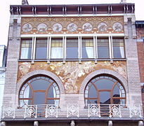 Paul Hankar, hôtel Albert Ciamberlani (1897), Ixelles.