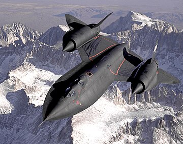 De SR-71 Blackbird is een verkenningsvliegtuig dat tot 3½ keer de snelheid van het geluid kan vliegen.