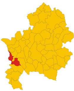 Filignano within the Province of Isernia