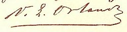 Vittorio Emanuele Orlando aláírása