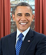 Photographic portrait of Barack Obama