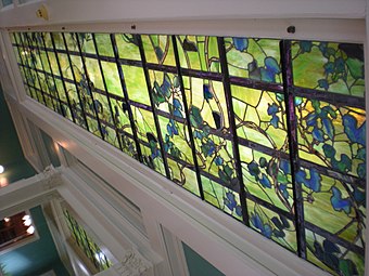 The Tiffany skylight in the sun parlor.