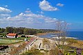 Beach and promenade in Trzebież