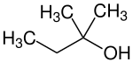 Rumus kerangka stereo 2-metil-2-butanol