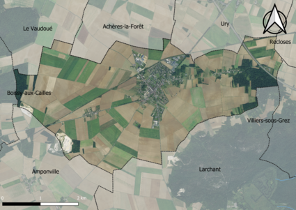 Carte orhophotogrammétrique de la commune.