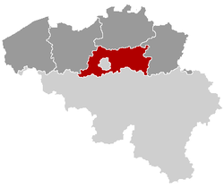 Location of Brabant Flanders