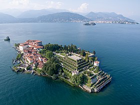 Isola Bella vue d'un drone.