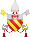 Papstwappen von Honorius IV. mit integriertem Familienwappen