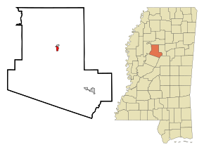 Poziția localității Carrollton, Mississippi
