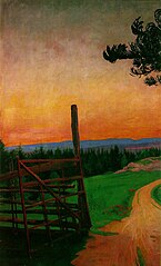 Country road, by Harald Sohlberg, 1912.