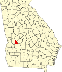 スライ郡の位置を示したジョージア州の地図