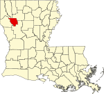 State map highlighting Red River Parish