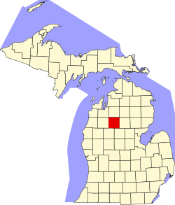 Vị trí quận Missaukee trong tiểu bang Michigan ở Hoa Kỷ