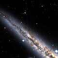 La partie nord de NGC 891. (Par le télescope Hubble)