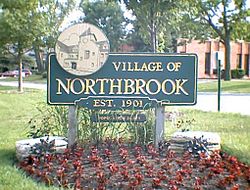 A Northbrook welcome sign