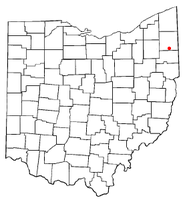 Location of Niles, Ohio