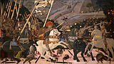 ウッチェロ《サン・ロマーノの戦い - フィレンツェ軍を指揮するニッコロ・ダ・トレンティーノ》 1456年 ナショナル・ギャラリー（ロンドン）