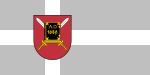 Flagga för Alūksne i Lettland.