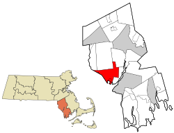 Location in Bristol County in Massachusetts