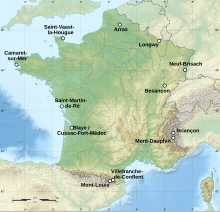 Mapo de la fortikaĵoj de Vauban