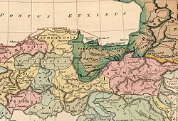 Kolhis'in güney sınırları, Reditus Decem Millium Graecorum'dan, 1815