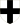 Black cross on a white background