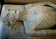 The early and influential Cadaver Tomb of Guillaume de Harsigny, a French doctor and court physician to Charles V of France, c. 1394. Musée d'art et d'archéologie de Laon, France[101]