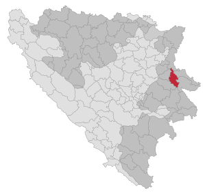 Lage der Gemeinde Milići in Bosnien und Herzegowina (anklickbare Karte)
