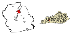 Location in Muhlenberg County, Kentucky