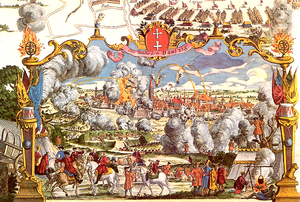 Venäläiset ja saksilaiset joukot piirittivät Danzigia Puolan perimyssodan aikana 1734 ja valtasivat sen