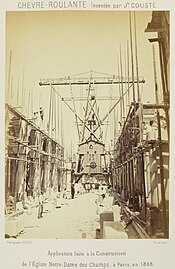 Construction de l'église actuelle, en 1868.