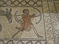 Mosaik mit einbeinigem Jäger