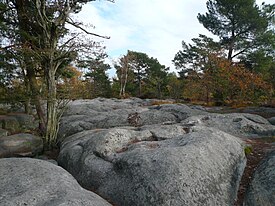 Erosion hat die Ebene von Apremont geformt