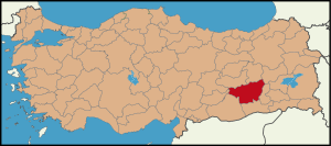 Localização da província de Diarbaquir na Turquia