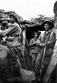 Members of the 7th Battalion in a trench at Lone Pine, 6 August 1915.