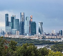 MIBC in Moscow, one of the largest financial centers in Europe and the world, includes several of Europe's tallest skyscrapers.