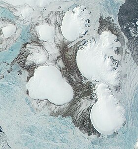 Image satellite de l'île de la Révolution-d'Octobre