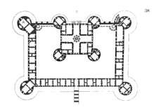 Plan du château de Chambord tiré du Dictionnaire d’architecture française du 11e au 16e siècle d’Eugène Viollet-le-Duc (1856).