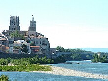 Preĝejo Saint-Sernin kaj la ponto