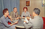 Observation car room for playing cards.