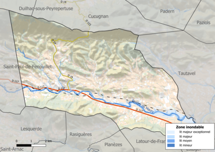 Carte des zones inondables.