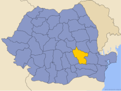 Letak County Buzău di Rumania