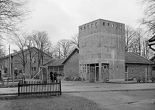 Nya vakthuset på F 3 Malmen byggs, 1944