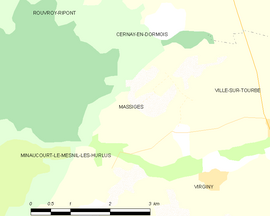 Mapa obce Massiges